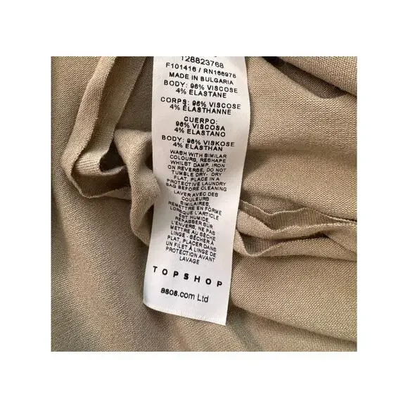 New TOPSHOP NORDSTROM Women's Stone Macrame Style Tank Top Size 8-10 - Picture 8 of 9